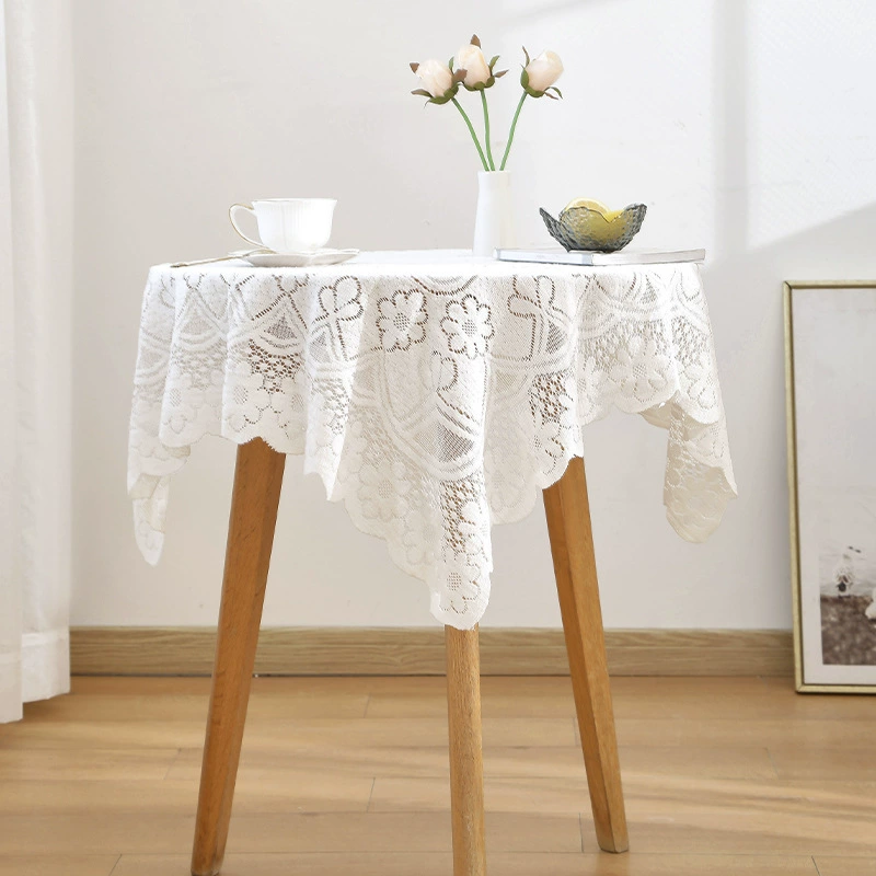 Lace tablecloth, French‑style retro crochet, white lace, sizes 60×60 cm and 90×90 cm