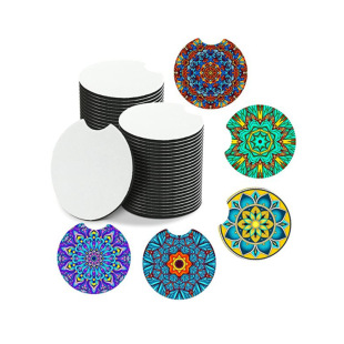Heat transfer Photo diving material sublimation blank DIY graffiti hand-painted coffee Car coaster consumables semi-finished products
