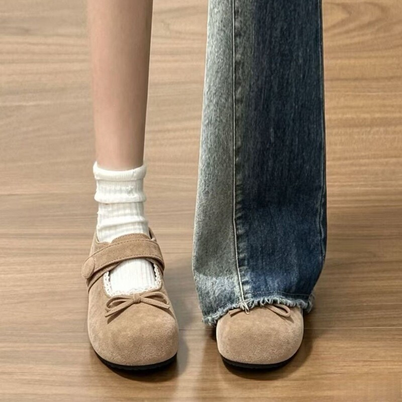 Zhao Lusi's style: thick-soled, height-increasing, slip-on Mary Jane shoes, perfect for pairing with dresses, 2026 summer new collection Zhao Lusi's style: thick-soled, height-increasing, slip-on Mary Jane shoes, perfect for pairing with dresses, 2026 summer new collection
