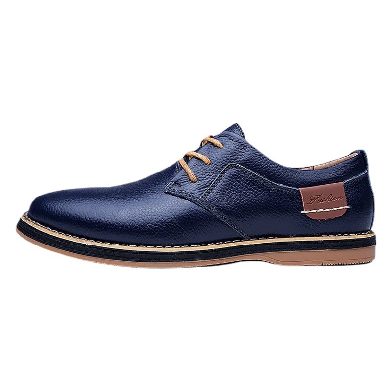 Zapatos de hombre de gran tamaño 48 zapatos de cuero de hombre casuales de todo fósforo 47 zapatos azules de moda británica de negocios image 1