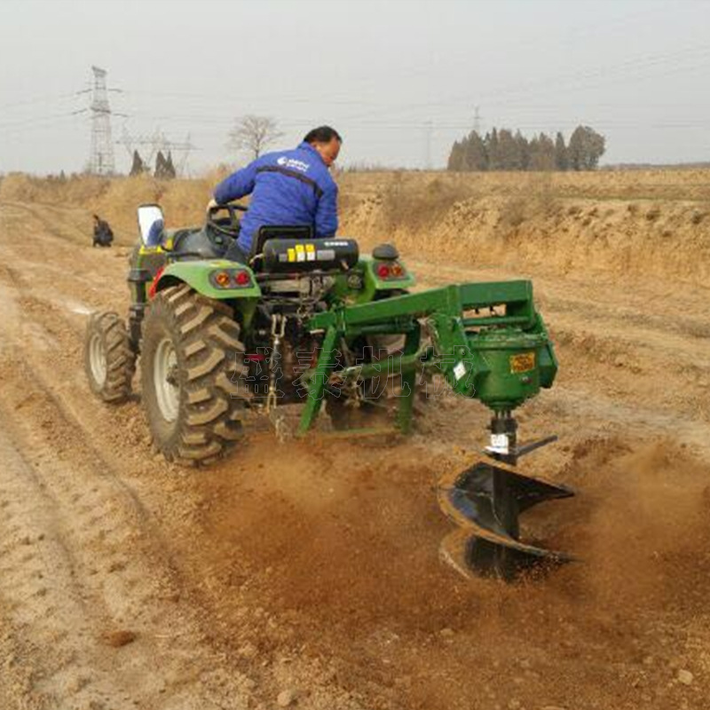 螺旋式拖拉机挖坑机 四轮车后挂式打桩地钻 植树挖坑机地钻打洞机