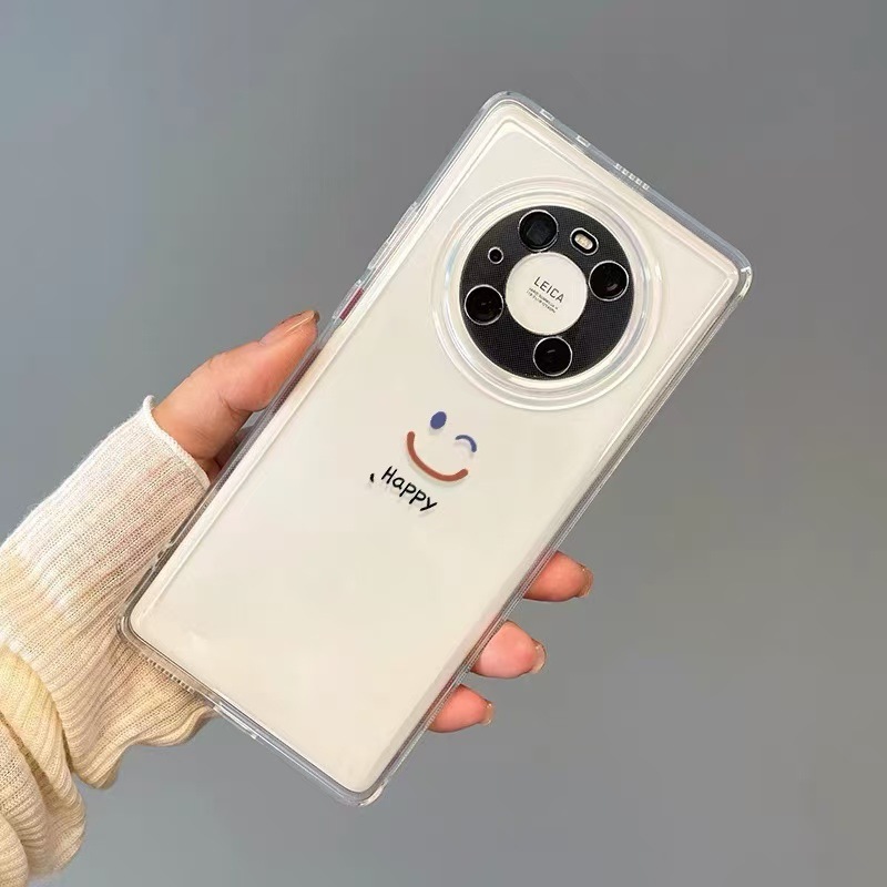 Smiley simple para Huawei mate60Pro funda para teléfono móvil P70 nuevo Honor 100pro/NOVA12/p40