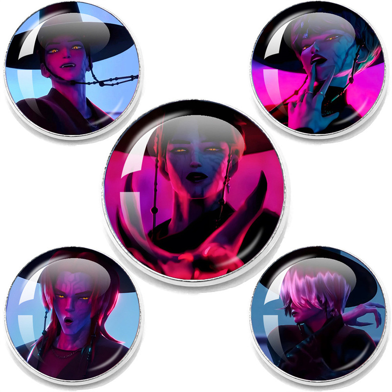 跨境新品Kpop Demon Hunters猎魔女团saja男团时光宝石配饰胸针|undefined