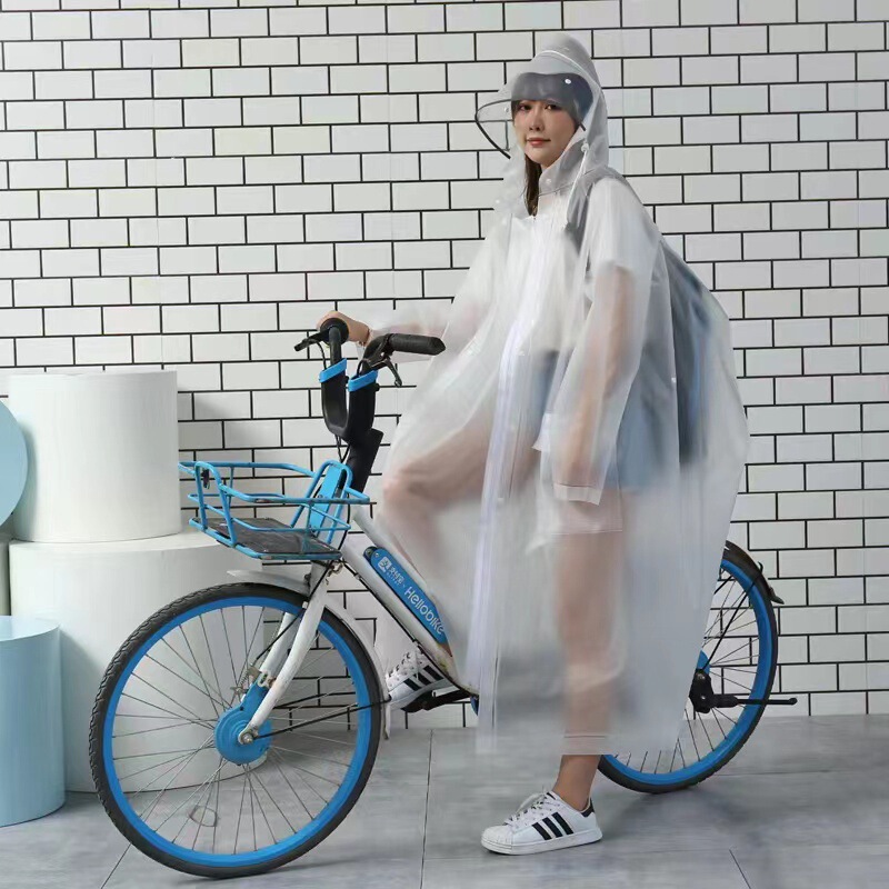 Raincoat One-Piked Long Double Hat Brim Full-Body Anti-Rainstorm Poncho Three-in-One Backpack Walking Ride Raincoat Raincoat One-Piked Long Double Hat Brim Full-Body Anti-Rainstorm Poncho Three-in-One Backpack Walking Ride Raincoat