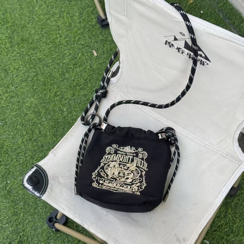 블랙 & 골드 미키 크로스바디 백