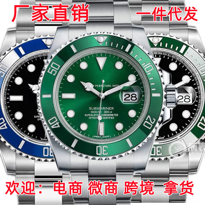 Factory Direct Sales C Factory Green Water Ghost Submariner Watch Men's Fully Automatic Mechanical Watch Waterproof Ceramic Black Water Ghost Log