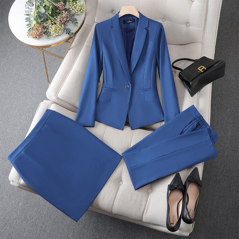 One button black single row single button suit suit work clothes Women's Business fashion jewelry shop interview Professional Suit One button black single row single button suit suit work clothes Women's Business fashion jewelry shop interview Professional Suit