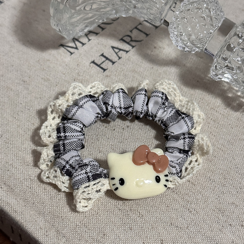 甜美蕾丝花边米菲兔发圈简约少女马尾小肠圈高颜值ins风可爱发绳|undefined