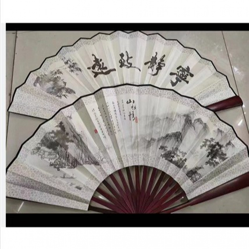 ファン観光工芸品 10inch 男性ファン両面シルク竹ファン中国古代スタイル扇子クラフトギフト卸売|undefined
