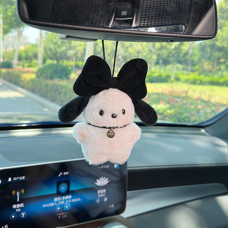 Cartoon Pacha perros colgantes de automóviles colgantes de espejo retrovisor lindo muñeca de peluche colgantes de regalo personalidad colgantes de automóviles