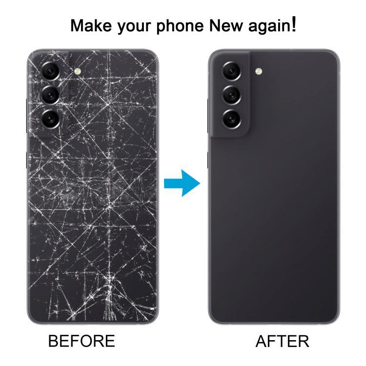 Para Samsung para Galaxy S21 FE SM-G990B Batería trasera cubierta con anillo de fase