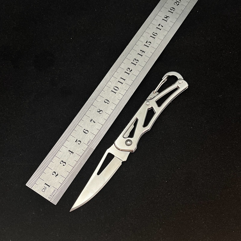 创意小刀迷你折刀钥匙扣便携露营口袋随身防身刀安全水果削皮刀具