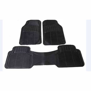 Cross-border car interior non-slip, dirt-resistant, easy-to-clean PVC car floor mat three-piece set, universal for all seasons
