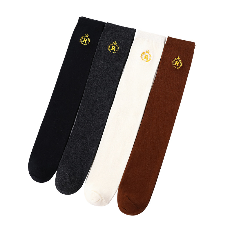 Medias para niños sobre la rodilla Primavera y otoño nuevo estilo preppy calcetines altos para niñas Estilo coreano estudiante moda bebé calcetines a media pierna