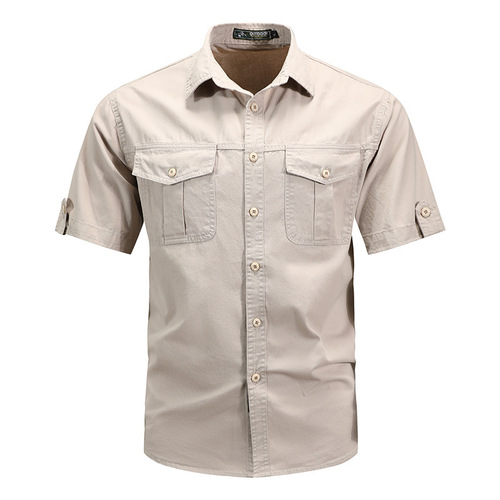 Men's Summer T-Shirt, Streetwear Brand, Loose Fit, Trendy Collar Shirt, Casual, Versatile Work Jacket, Top for Men