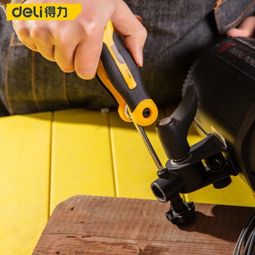 Deli hexagonal wrench set, ring, flat head, ball head, hexagonal combination, 9-piece set, wrench, hexagonal screwdriver