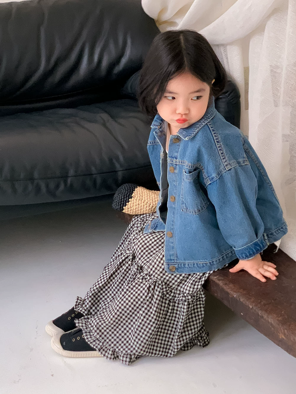 Brand denim shirt for boys, children's jacket, Korean style, children's clothing