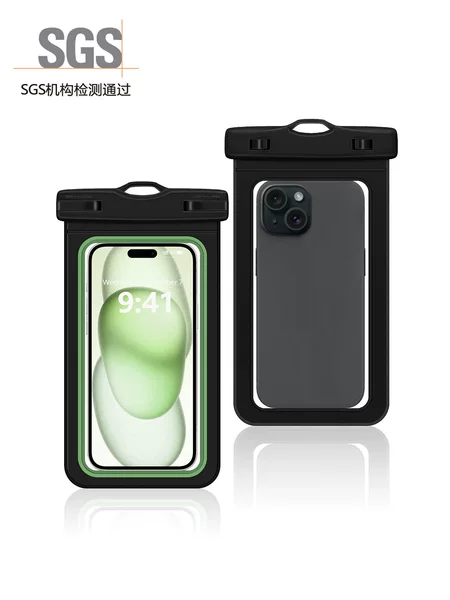 Fashion Contrast Color Mobile Phone Waterproof Bag Touch Screen Portable Vertical Mobile Phone Waterproof Case Drifting Swimming Outdoor Waterproof Bag