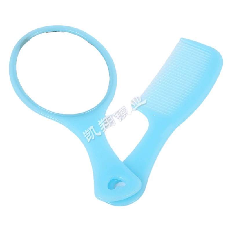 Портативный зеркальный гребень с овальной ручкой в Корейском стиле, мини-макияж, маленькое зеркало, гребень, магазин из двух частей за два доллара