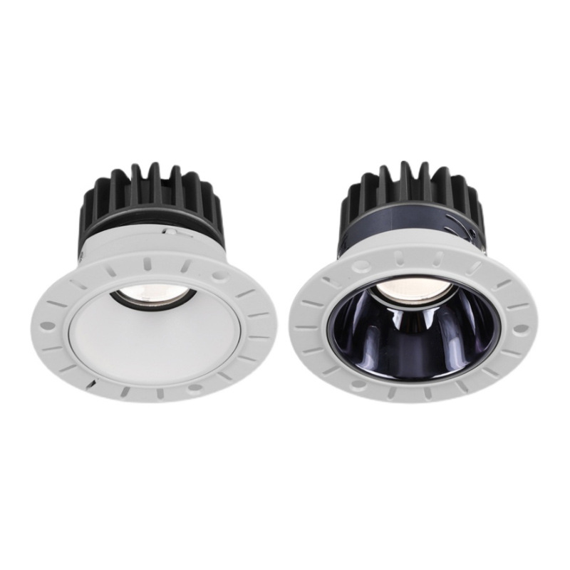 incrustado sin marco cob lámpara de foco sala de estar anti-deslumbramiento espectro completo incrustado techo sin lámpara principal montaje oculto colina