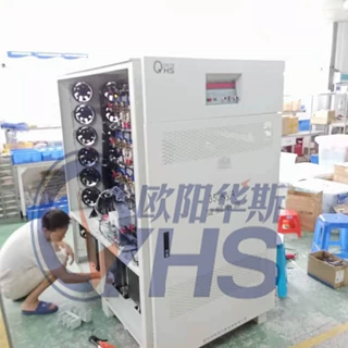 欧阳华斯三相350KVA变频电源测试60HZ出口电机产品