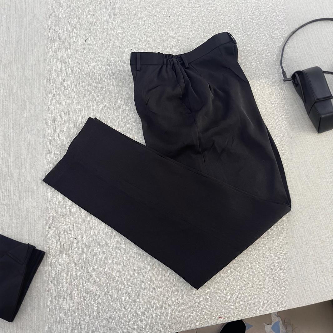 (2개) 호텔 방 검은 여성 바지 바지 청소 바지 탄성 밴드 디자인 청소 옷 작업복 재산 청소 유니폼