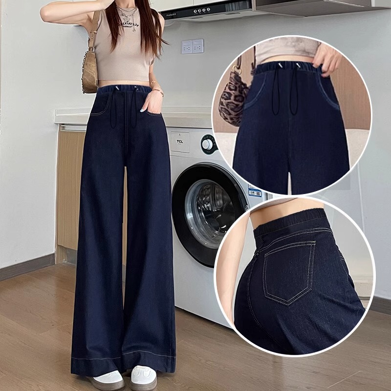 Maternity Jeans for Spring and Summer Outer Wear 2025 New Loose Non-Stretching Wide-Leg Casual Pants Without Belly during Pregnancy