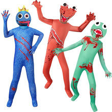 万圣节彩虹朋友衣服ROBLOX游戏cos服装彩虹之友蓝色小怪物连体衣