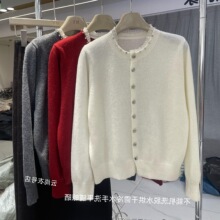 38985С�����˿���߶���Բ�쵥�ſ���ë��֯��������ë��Ů