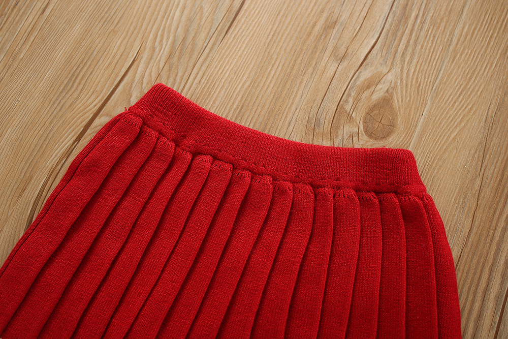 Mädchen Pullover Und Plissee Prinzessinnenkleid Zweiteiler Set_voghion.com