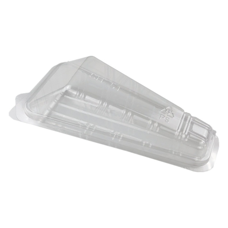 BOPS transparente caliente leche bebé embalaje exterior caja de plástico triángulo Desechable rollo de mano transparente sushi caja de embalaje