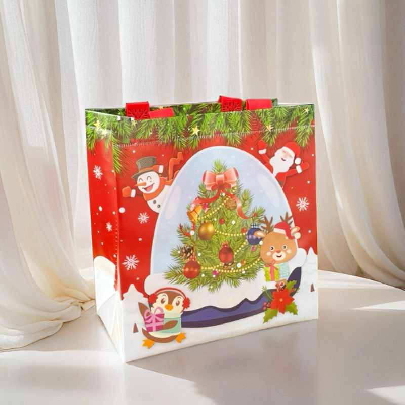 クリスマスアマゾン中号不織布サンタクロースヘラジカかわいいアニメ収納プレゼント手提げ布袋卸売り|undefined