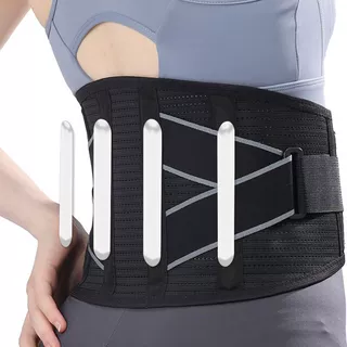with 4 Soft Supports Adjustable Lumbar Brace Black Wholesale