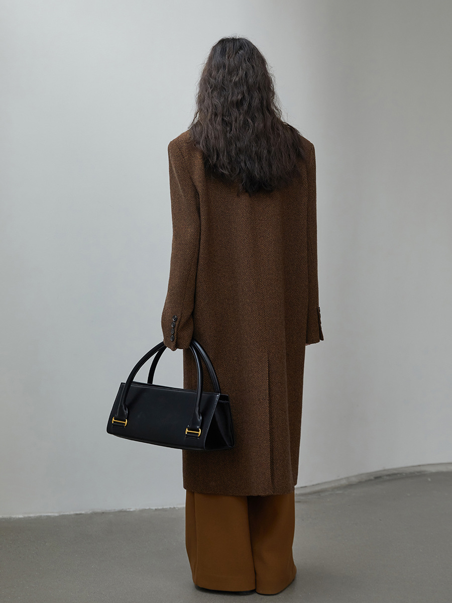 Women's Loose Extended Gun Lapel Coat Image 6