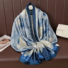 Z 13611 Printed Silk Scarf Shawl ӡ��˿������ �羳ŷ��