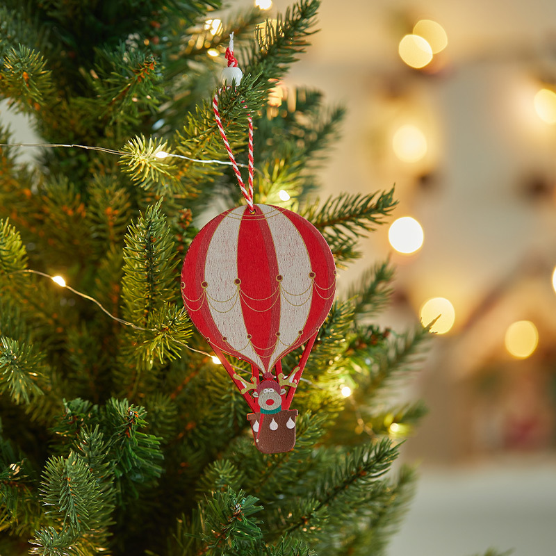 Christmas Tree Ornaments Set – 30+ Wooden & Festive Hanging Decorations (Horses, Snowflakes, Angels & More, Holiday Home & Store Display)_voghion.com