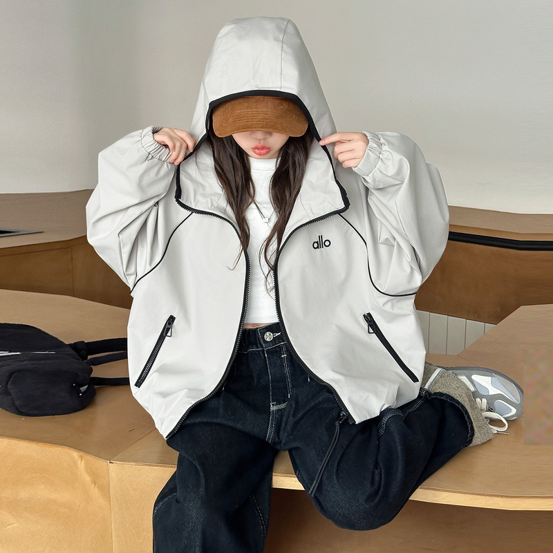 秋季中大女童休闲外套童装儿童女孩户外运动上衣宽松冲锋衣拉链衫|undefined