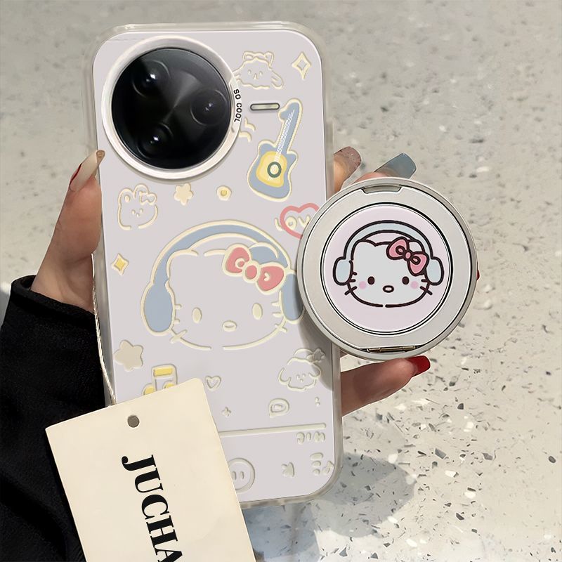Suitable for Xiaomi Redmi K80 Phone Case Cartoon Redmi K70 Pro New Model Female K60 Creative Earphone Hello Kitty