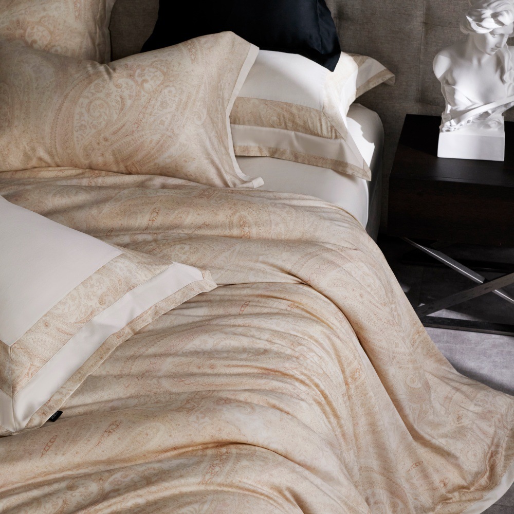 Set copripiumino elegante in cotone tencel spazzolato_voghion.com