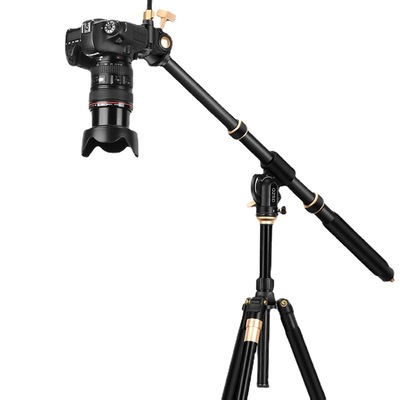 Lightly armed Times Q-YT03C Carbon Fiber Aluminum alloy 3 Horizontal position Overhead Extension bar Monosyllabic reaction camera Photography equipment