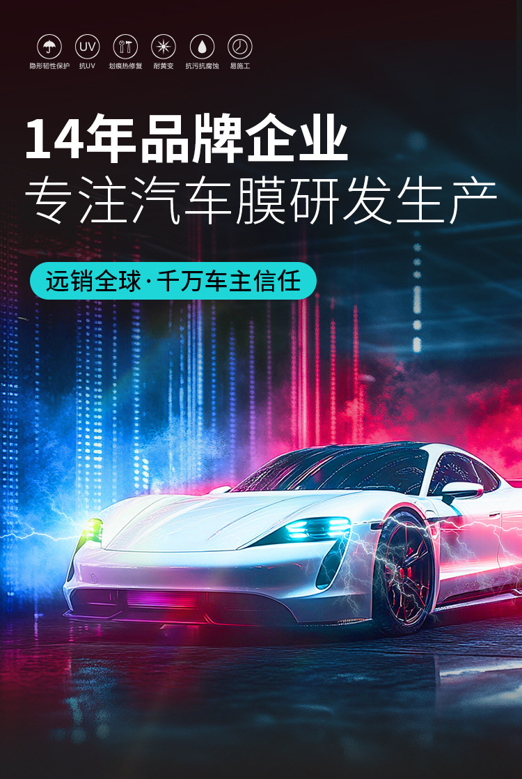New TPU color change film car color car clothing foreign trade cross-border PPF thick factory wholesale car color change film