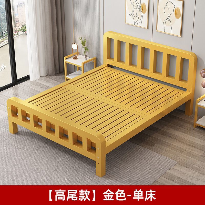 铁艺床加固加厚双人床1.8铁床单人1.0米铁架床现代简约1.5m家用|undefined