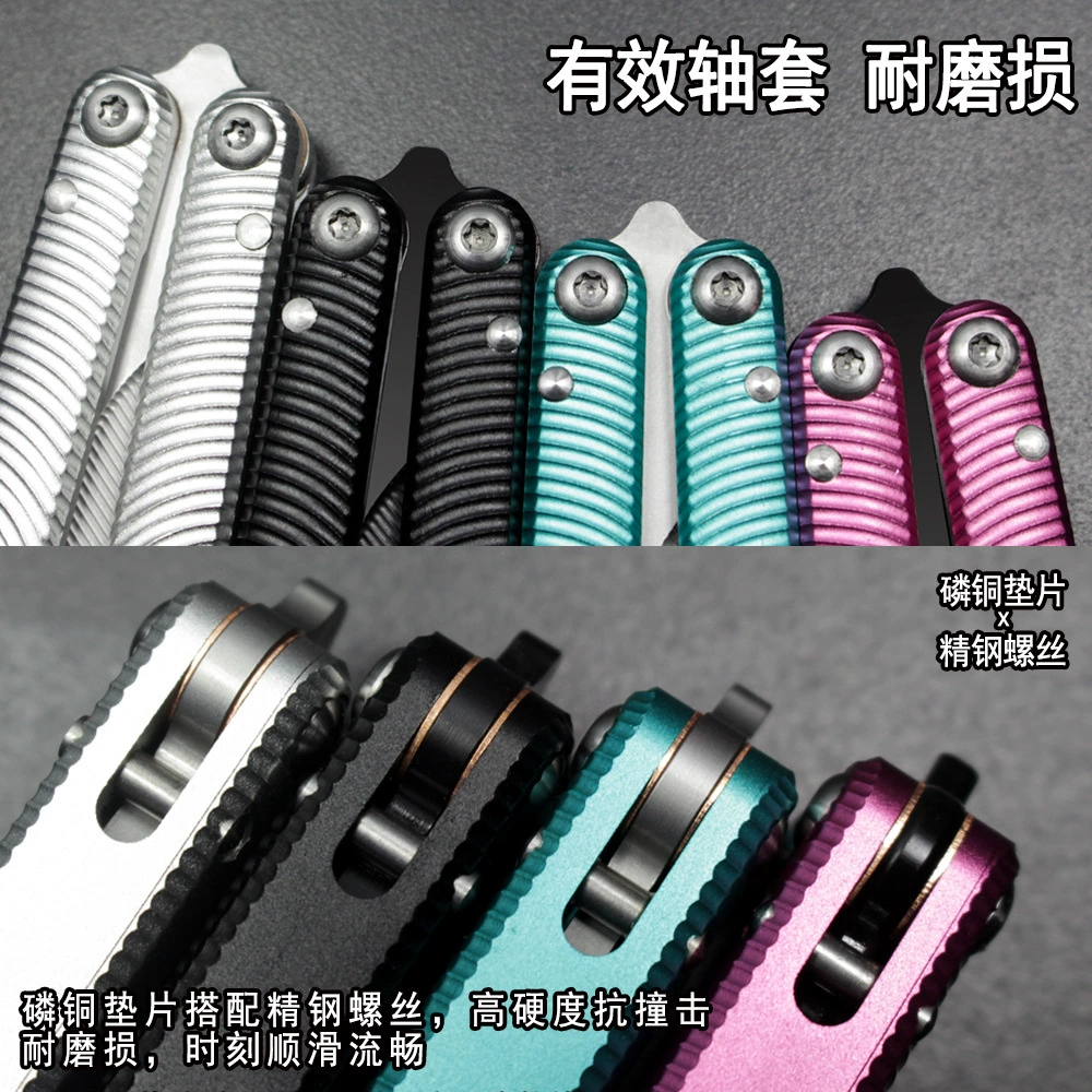 Петля бабочка нож двухцветный алюминиевый рукоять эффектив shaft sleeve imitation blade csgo бабочка складной нож декоративная тренировочная ножь без