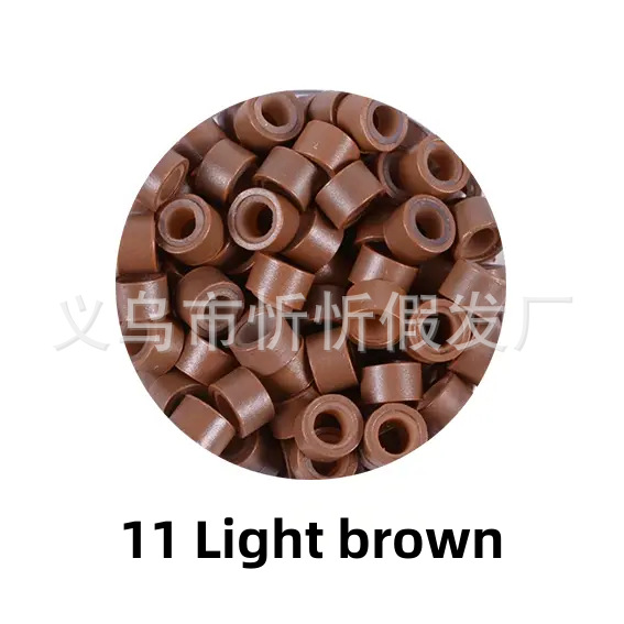 5030 anillo de extensión del pelo peluca anillo de silicona extensión del pelo de aluminio hebilla palo pluma extensión del pelo herramienta anillo bucle pelo