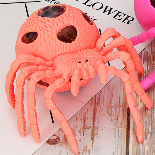 Funny Simulation Tricky Black Pinch Le Stress Relief Beads Black Spider Toy Ball