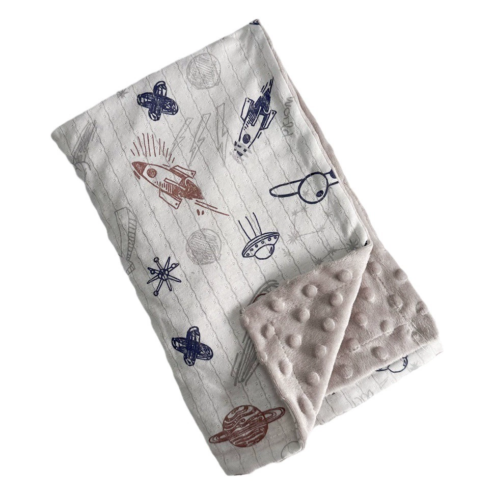 Осенне-зимнее тонкое одеяло-шапочка, детское маленькое одеяло, одеяло из чистого хлопка, четырехсезонное двухслойное одеяло, одеяло из марли, плюшевое одеяло, успокаивающее утолщенное одеяло