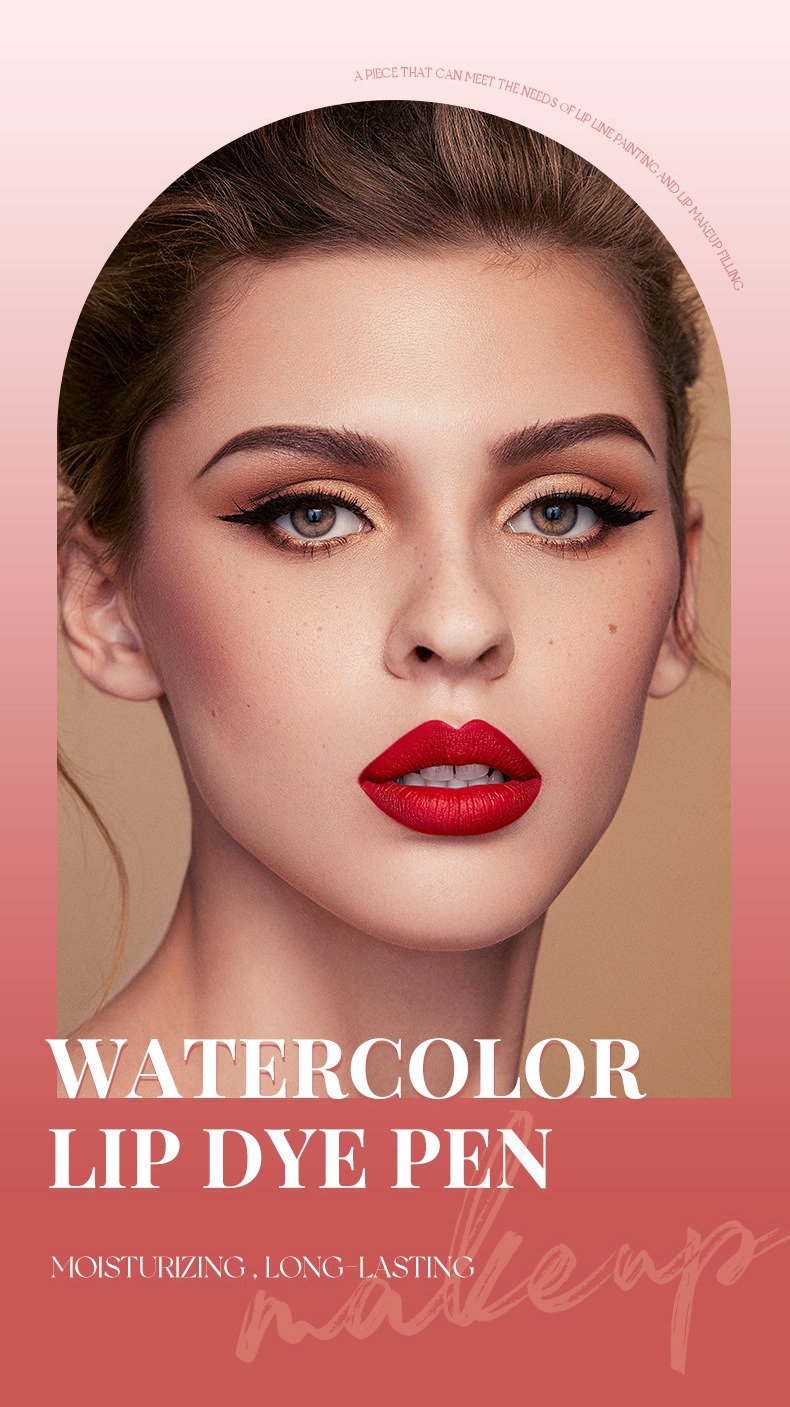 Cross-border DIMSHOW lipstick, water lip liner, lip gloss pen, matte finish, not easy to stick to cups, dye lip liquid undefined