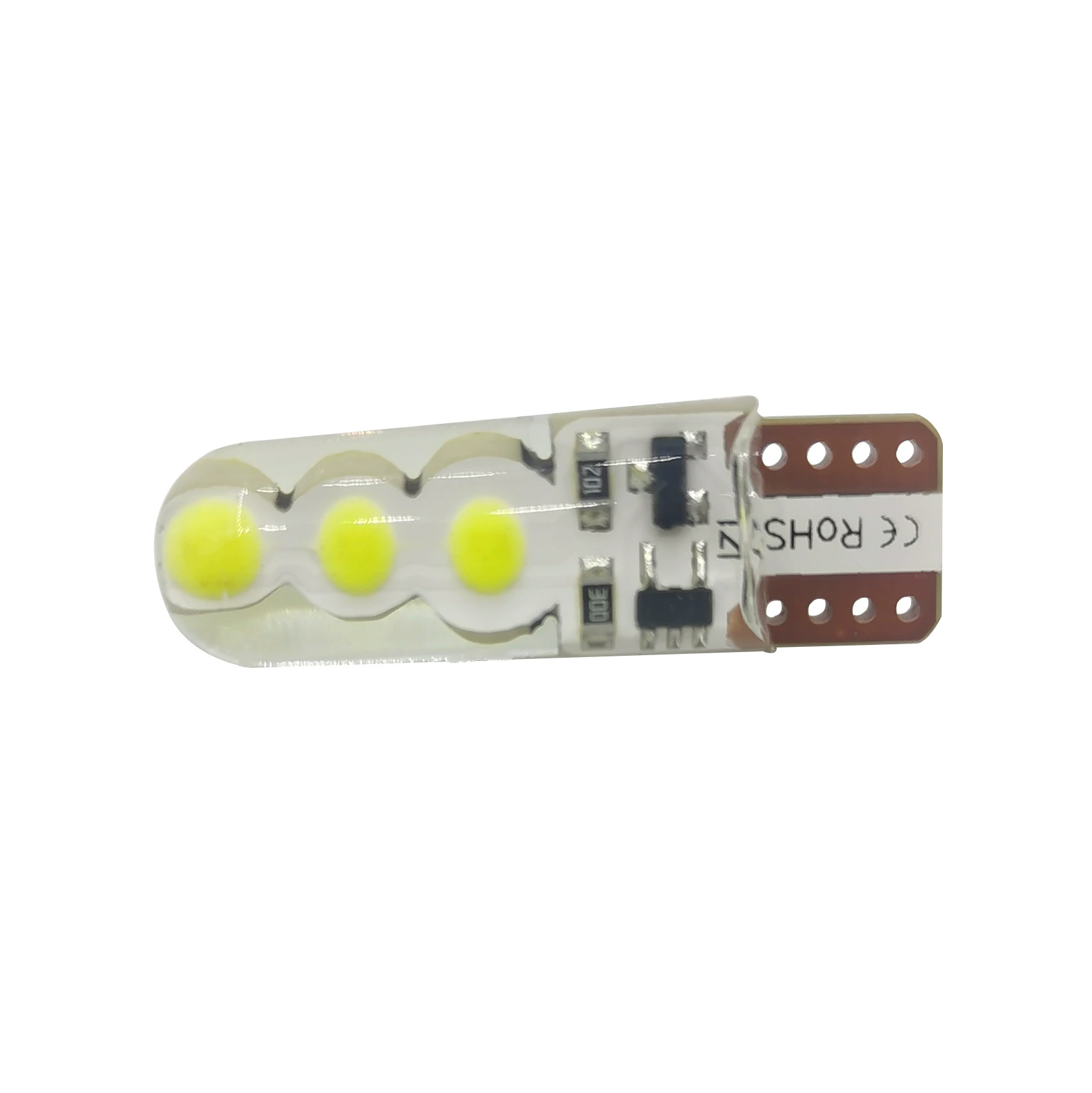 Автомобильная LED силиконовая лампа 12V T10 COB 6SMD мигание широкий свет рабочий свет двойной режим мигание