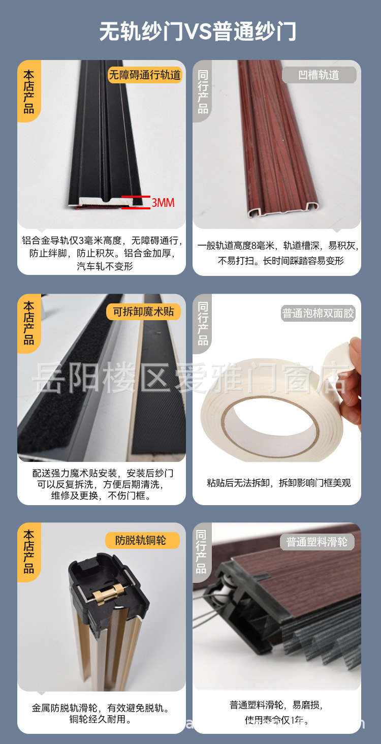 极窄纱门魔术贴