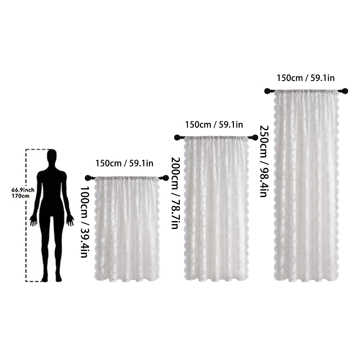 Transfronterizos de urdimbre encaje camellia encaje barra cortinas cortinas terminadas TEMU Amazon venta en caliente cortinas